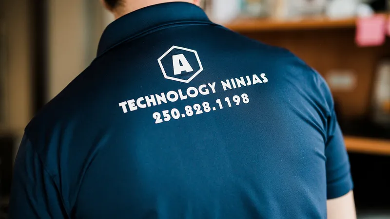 IT technician working on server infrastructure for BC business